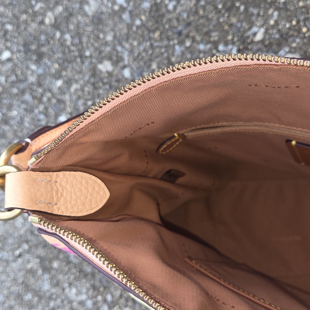 Handpainted Faded Blush Cat and Sunflower Women's Bag. Excellent Used Condition. - Picture 10 of 13
